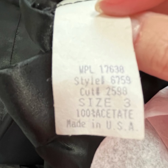 Vintage Black Satin Formal Skirt, Bodycon Formal Skirt - Size 3 - Picture 4 of 5